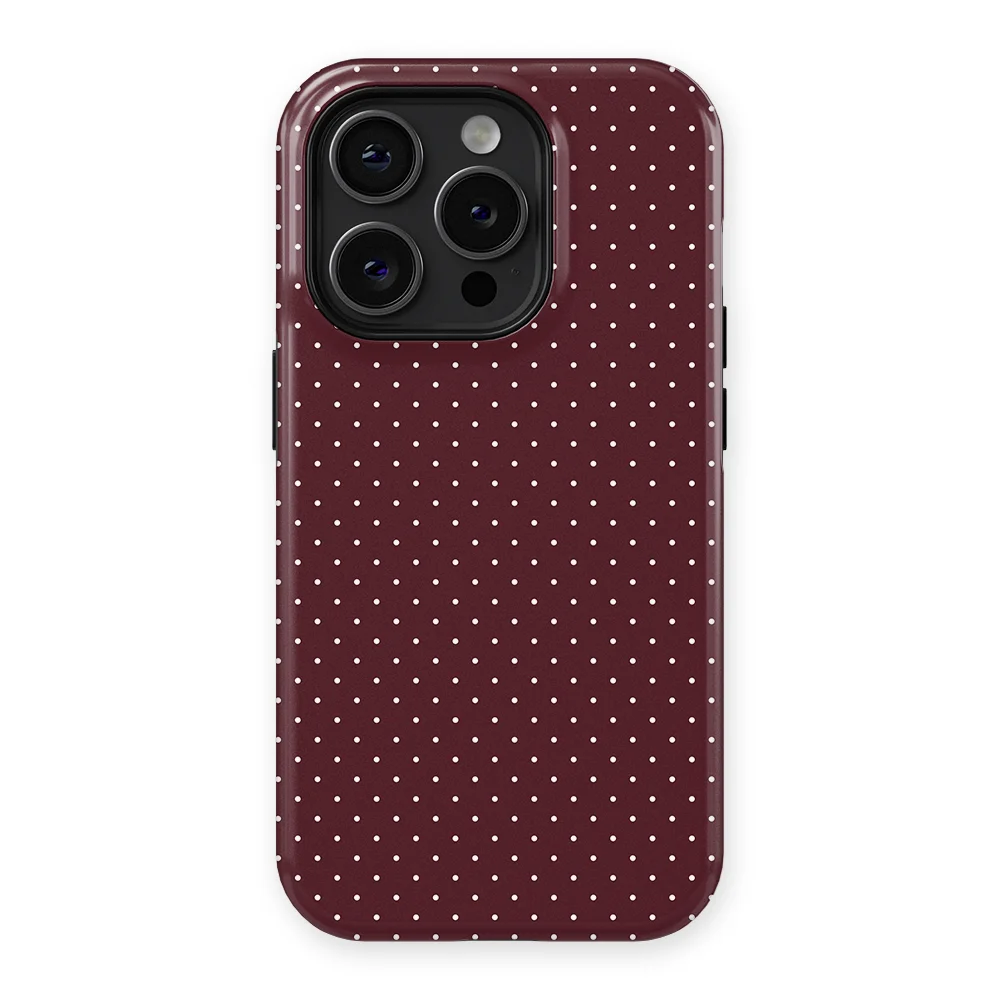 Micro Polka - Wine Dots - Red case for iPhone 15 Pro Max - Image 1