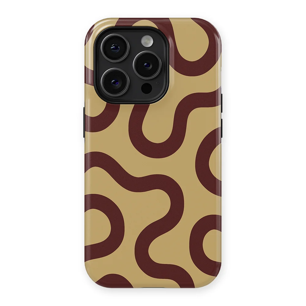Motion Flow - Cocoa Curve - Beige/Brown for iPhone 15 Pro Max