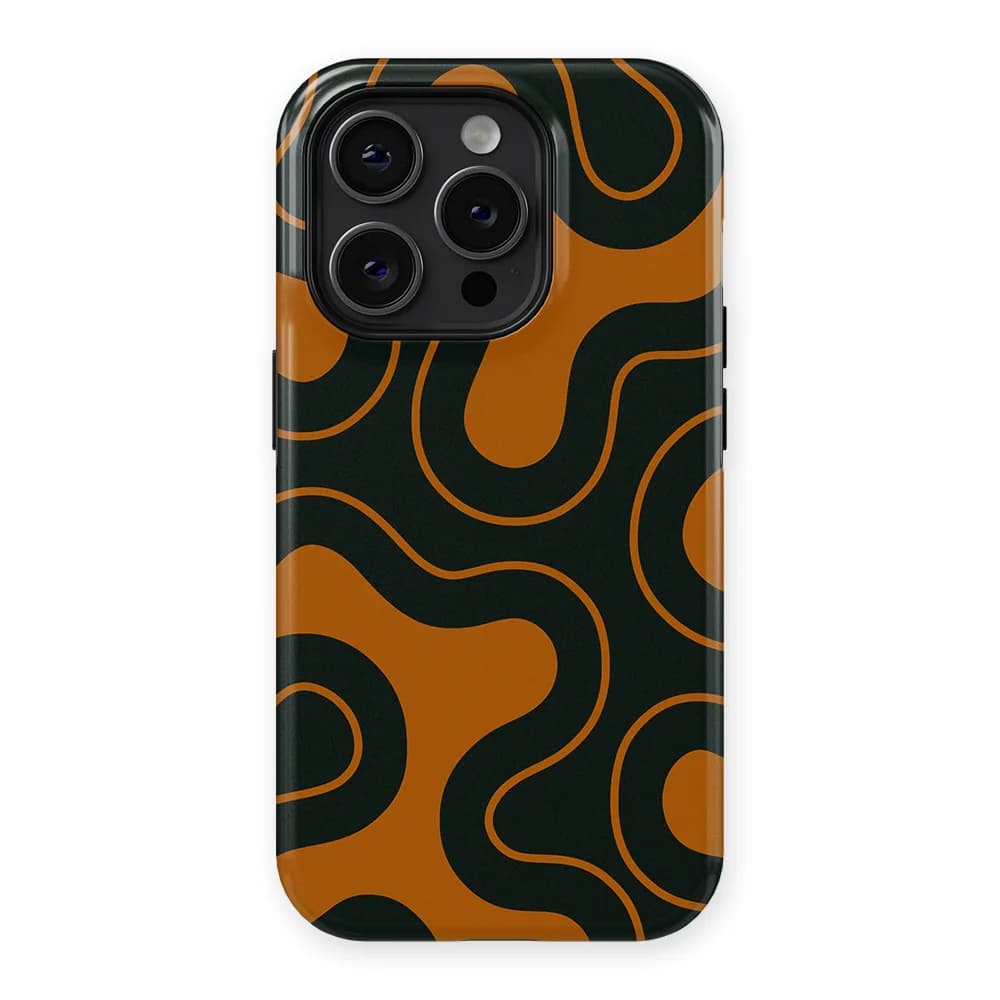 Motion Flow - Organic Circuit - Orange/Black for iPhone 15 Pro Max