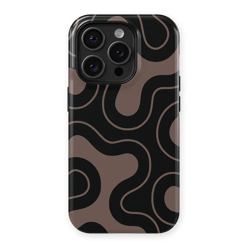 Motion Flow - Wander Lines - Black/Grey for iPhone 15 Pro Max