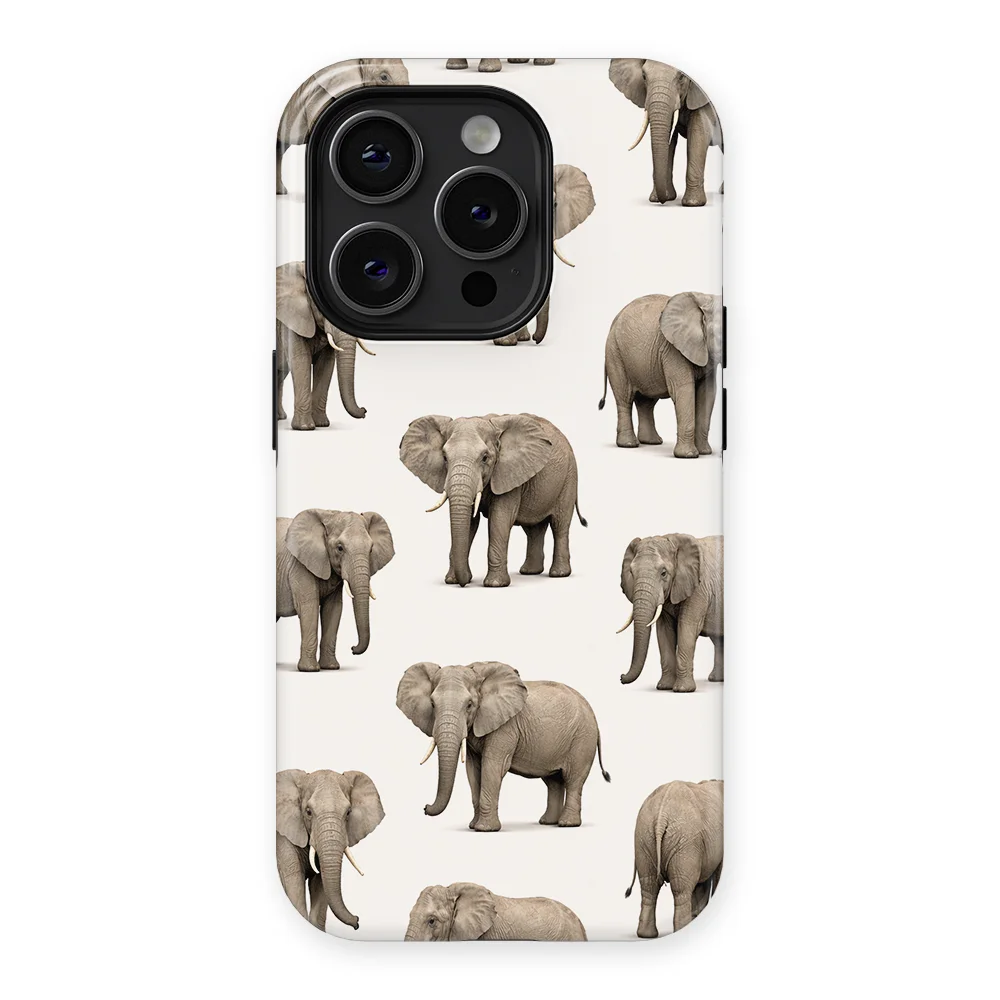 Safari - Olifant - White/Grey case for iPhone 15 Pro Max - Image 1