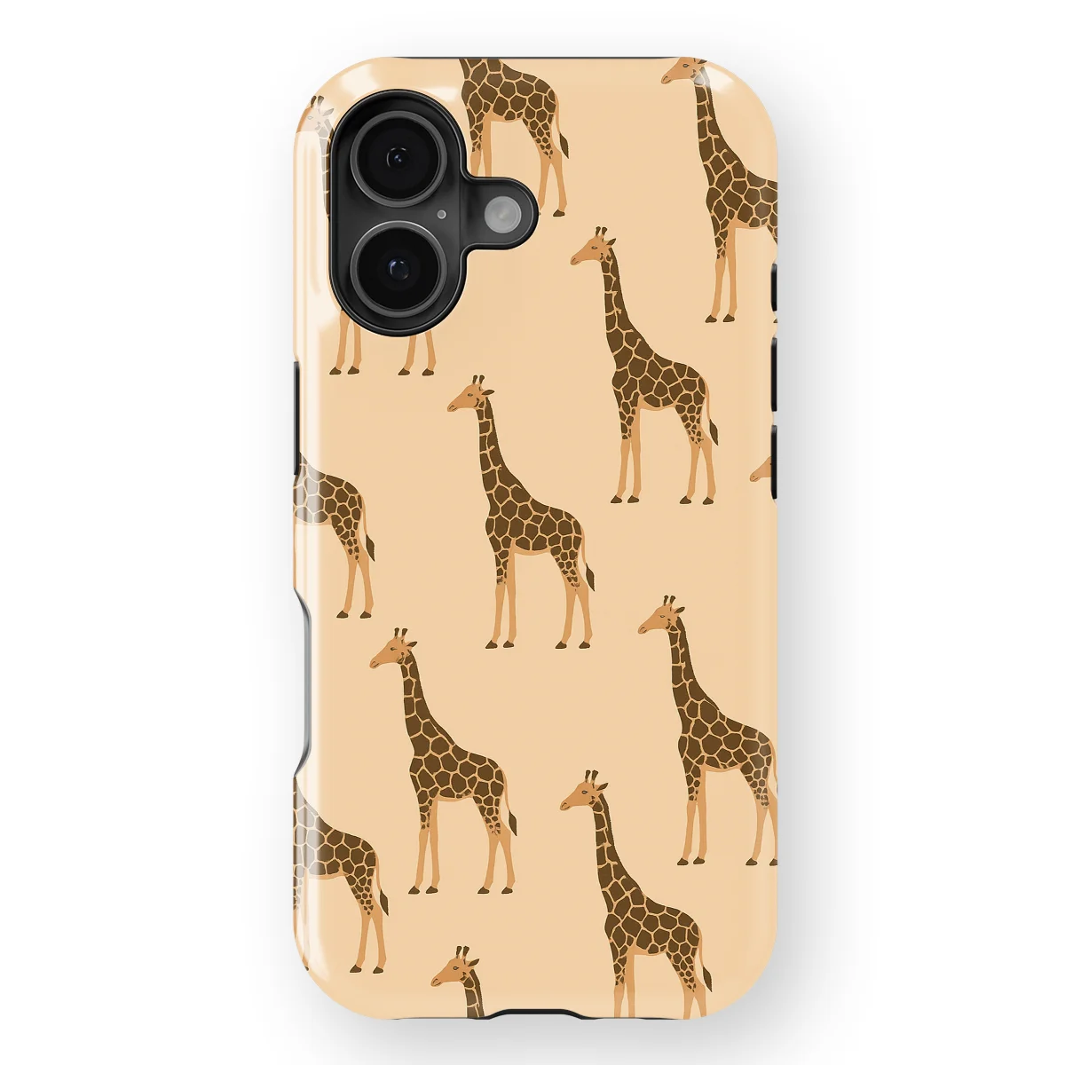 Animals - Giraffe - Beige/Yellow case for iPhone 16 - Image 1