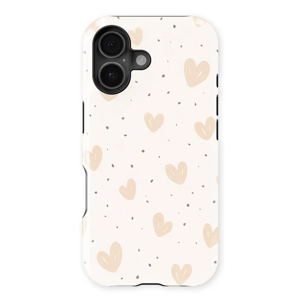 Little Love - Calm Hearts - White/Multicolor case for iPhone 16 - Image 1