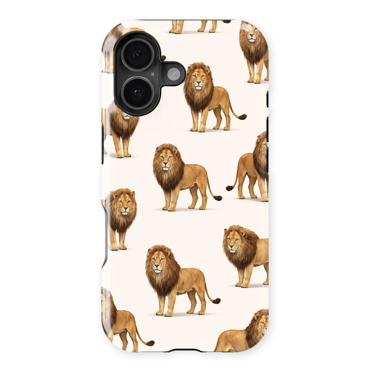 Safari - Leeuw - White/Yellow case for iPhone 16 - Image 1