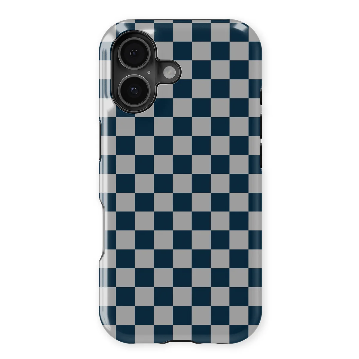 Tiny Squares - Urban Grid - Blue/Grey/Multicolor case for iPhone 16 - Image 1