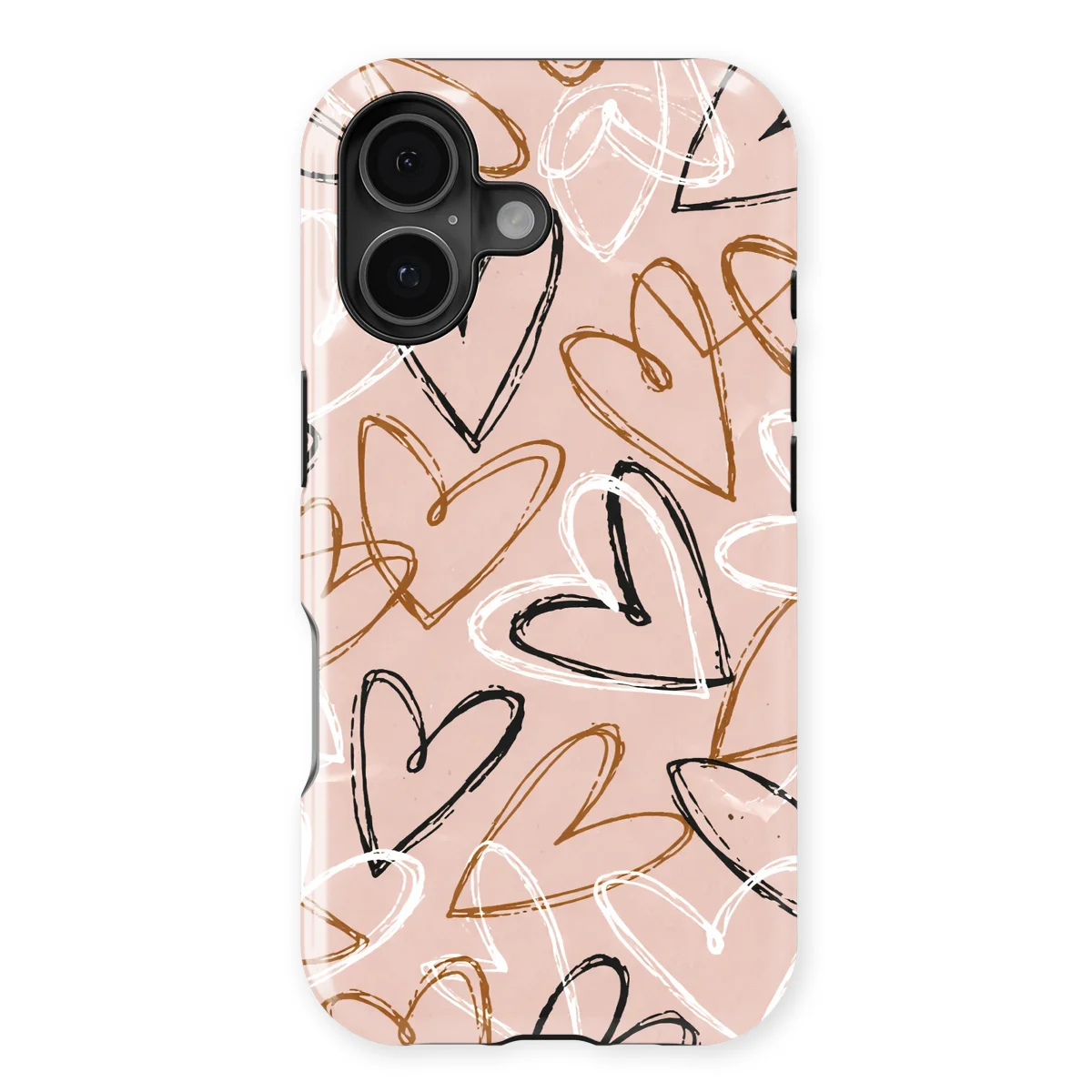 Little Love - Artful Hearts - Pink/Multicolor case for iPhone 16 Plus - Image 1