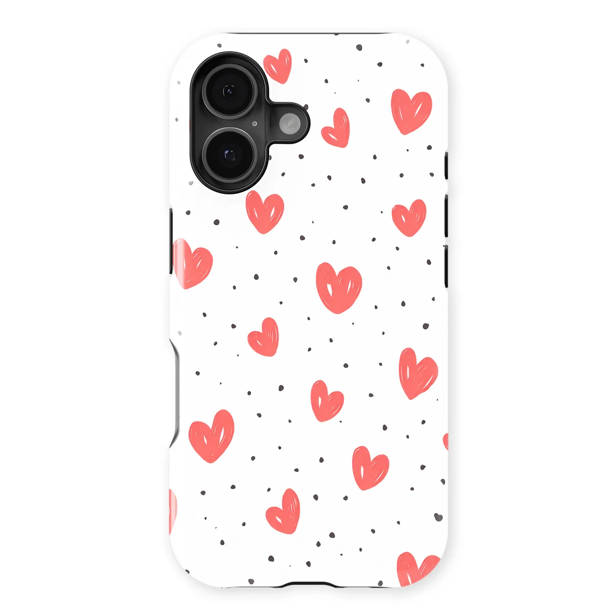 Little Love - Cherry Hearts - White/Red/Multicolor case for iPhone 16 Plus - Image 1