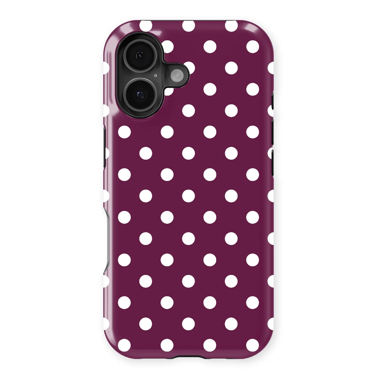Polka Dots - Purple Pop - Purple/White case for iPhone 16 Plus - Image 1
