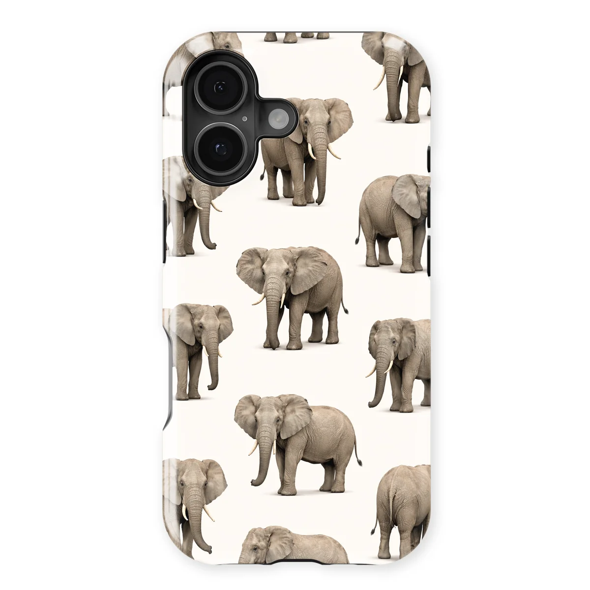 Safari - Olifant - White/Grey case for iPhone 16 Plus - Image 1