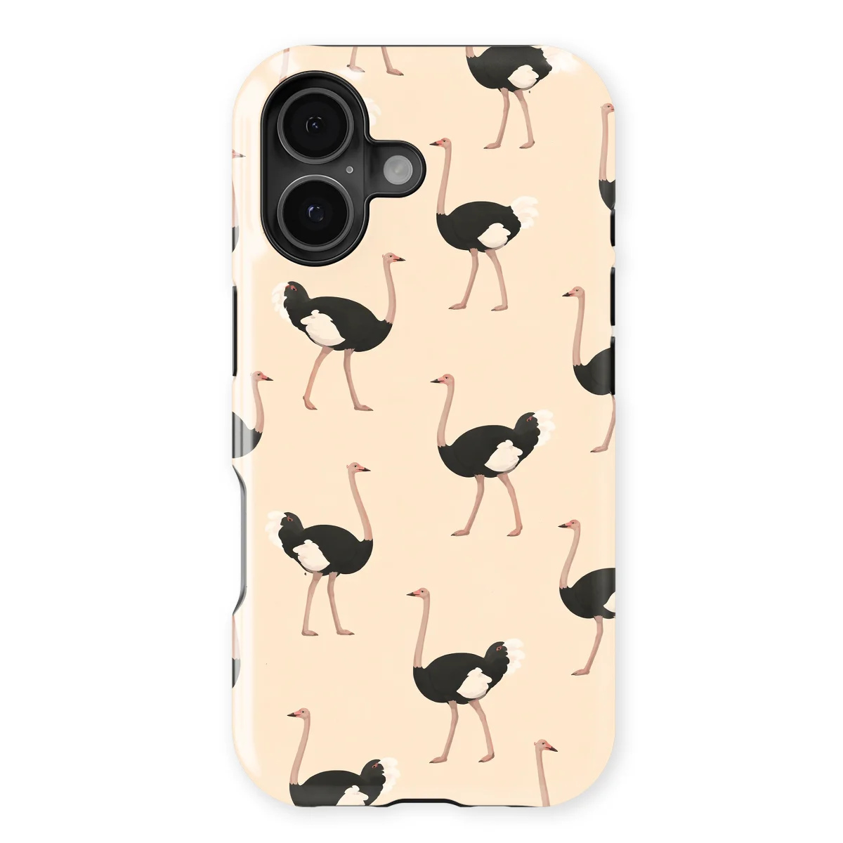 Safari - Struisvogel - White/Black case for iPhone 16 Plus - Image 1