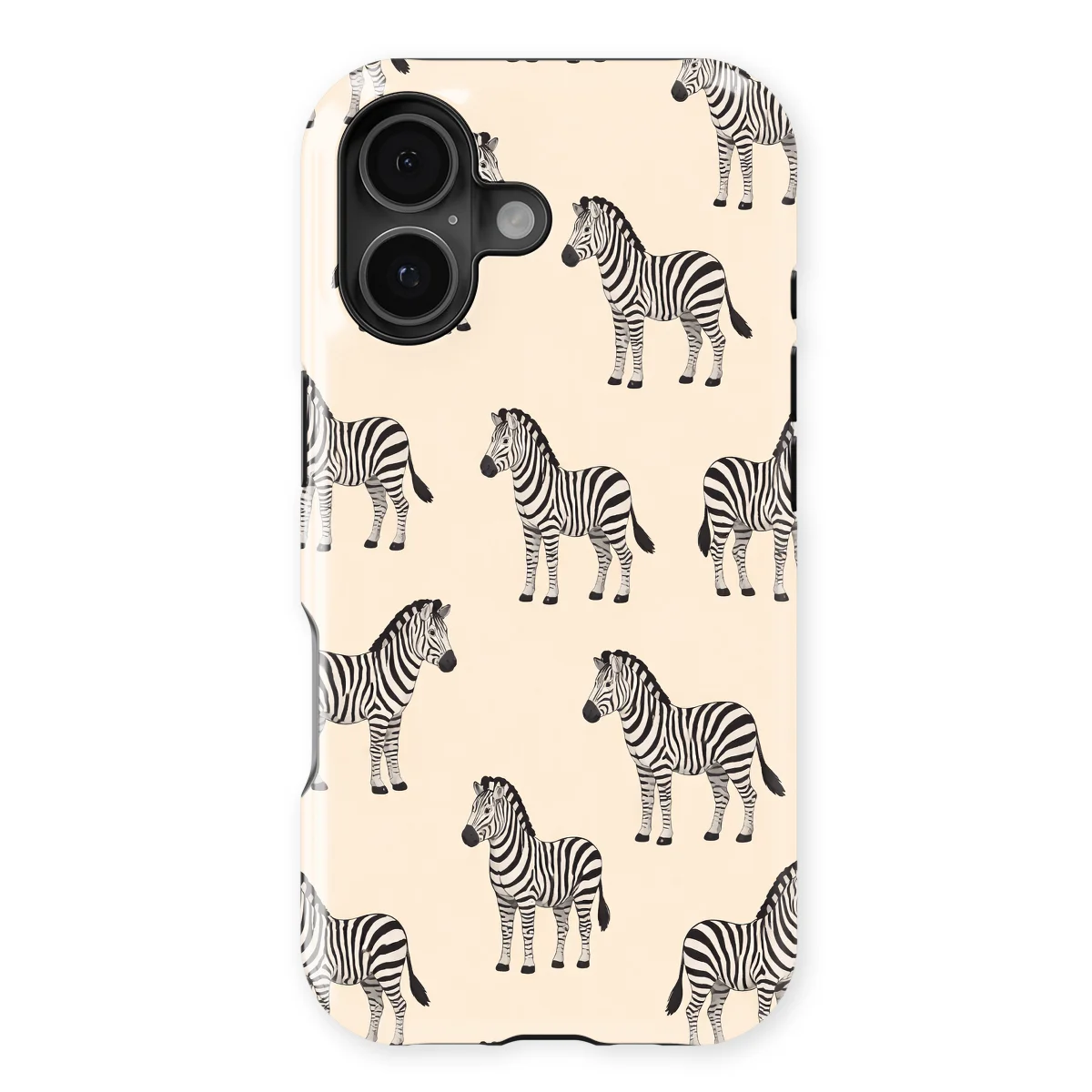 Safari - Zebra - White/Black case for iPhone 16 Plus - Image 1