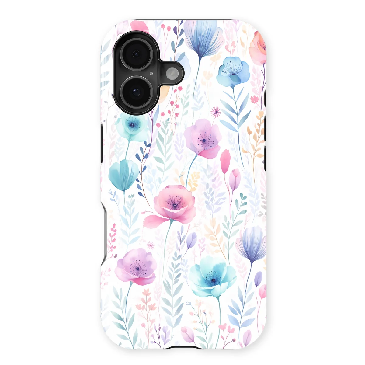 Watercolor Flowers - Blooming Dream - Blue/Purple/Multicolor case for iPhone 16 Plus - Image 1