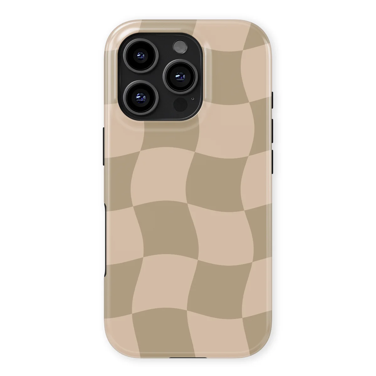 Checkered Warp - Sandwave - Brown/Grey for iPhone 16 Pro