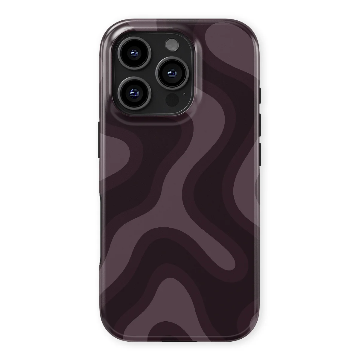 Curvy Lines - Aubergine Fade - Purple/Pink case for iPhone 16 Pro - Image 1