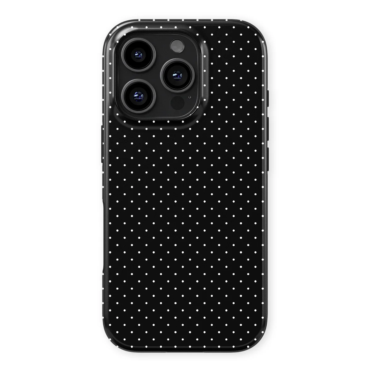 Micro Polka - Mono Chic - Black case for iPhone 16 Pro - Image 1