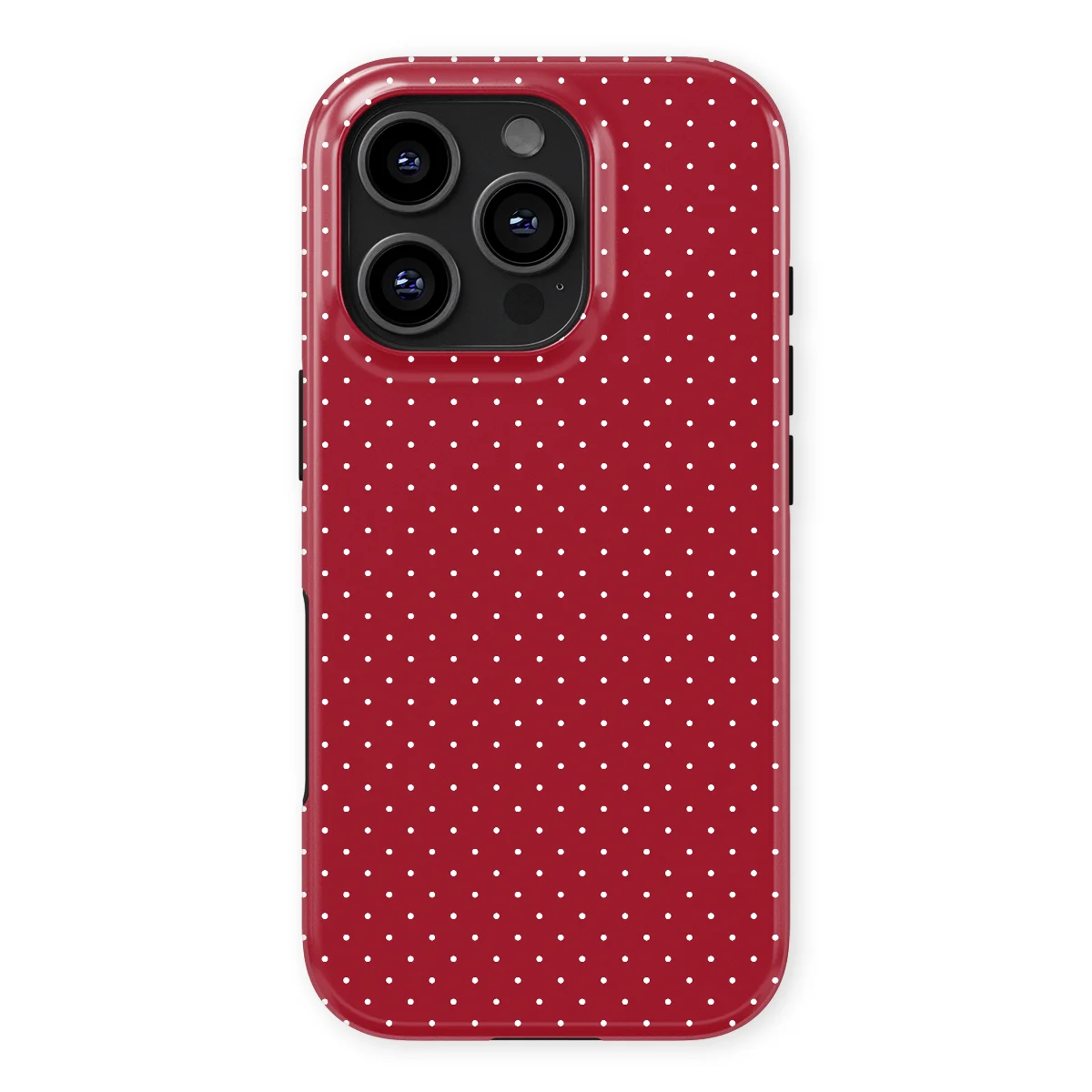 Micro Polka - Red Velvet - Red case for iPhone 16 Pro - Image 1