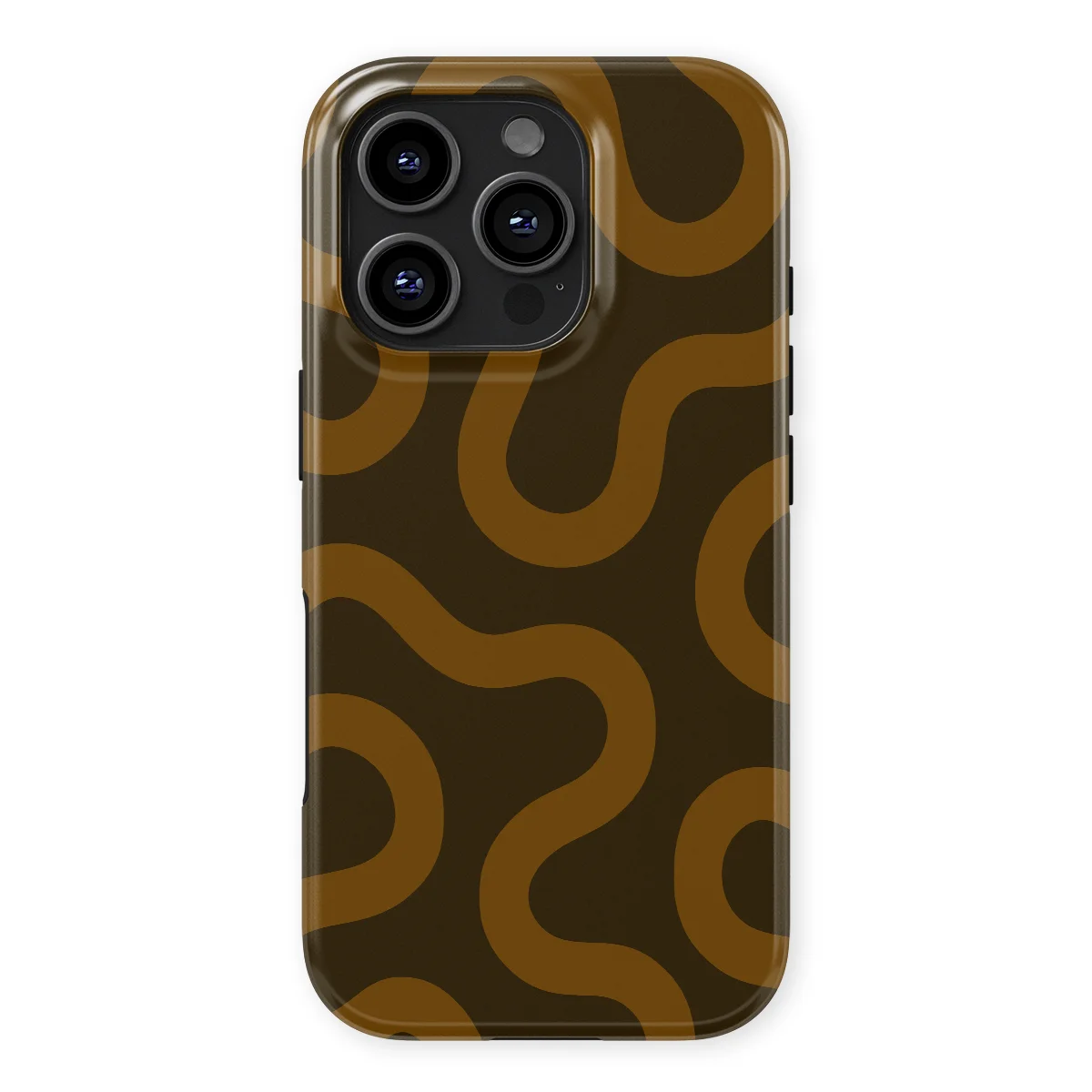 Motion Flow - Fluid Roots - Brown/Orange case for iPhone 16 Pro - Image 1