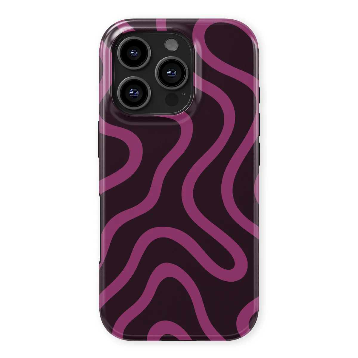 Curvy Lines - Velvet Mood - Purple/Pink case for iPhone 16 Pro Max - Image 1