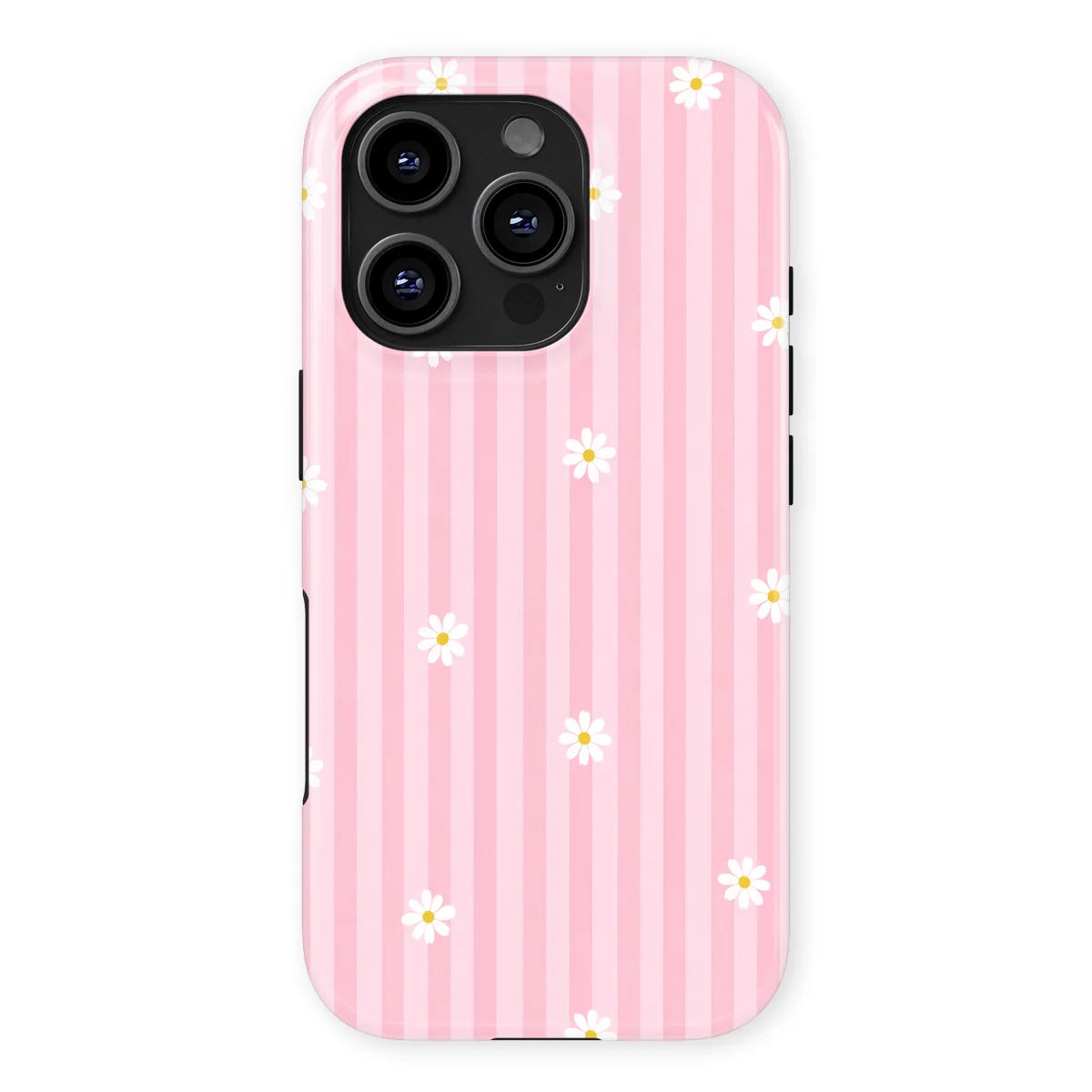 Happy Stripes - Daisy Blush - Pink case for iPhone 16 Pro Max - Image 1
