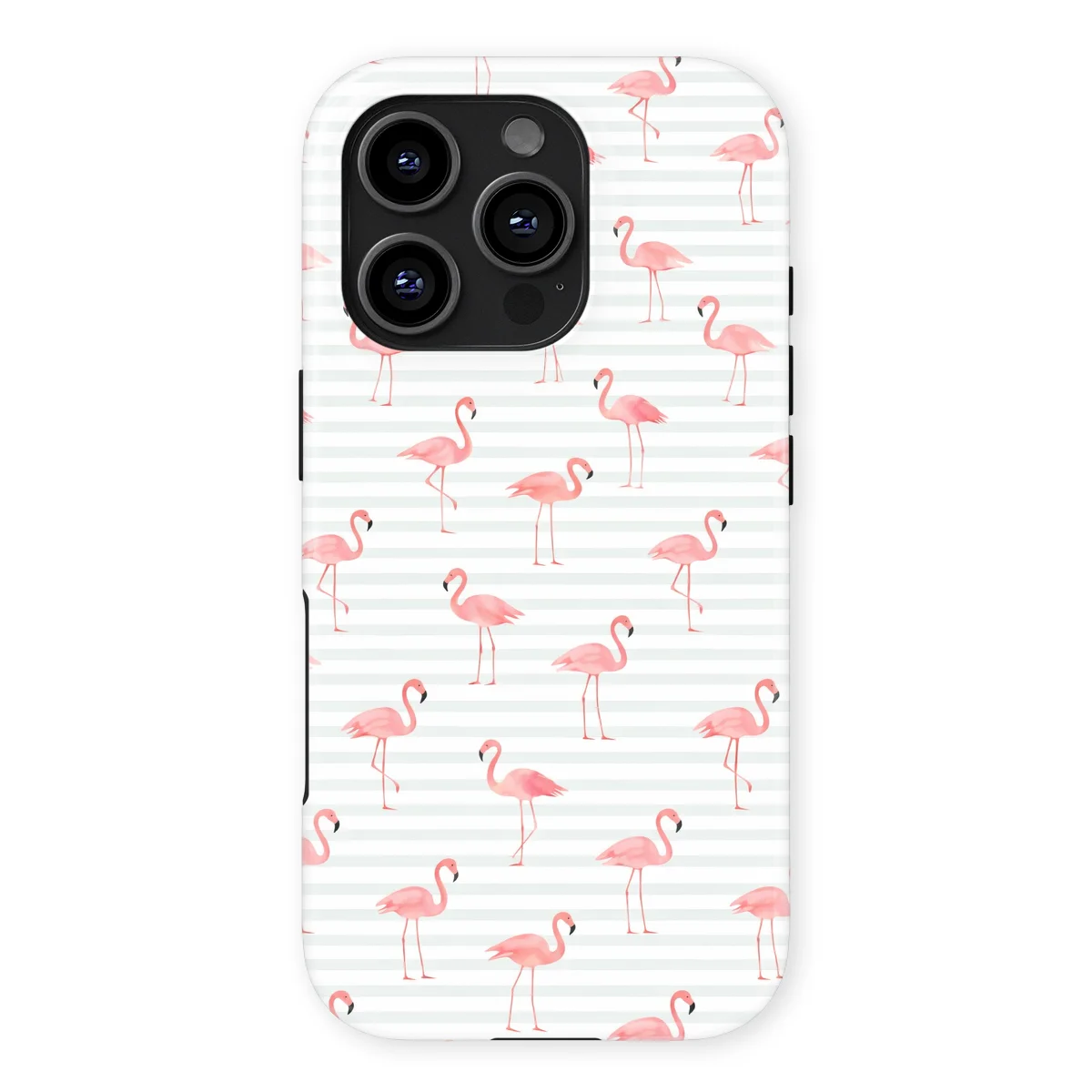 Happy Stripes - Flamingo Flush - Pink/Turqoise/Multicolor case for iPhone 16 Pro Max - Image 1
