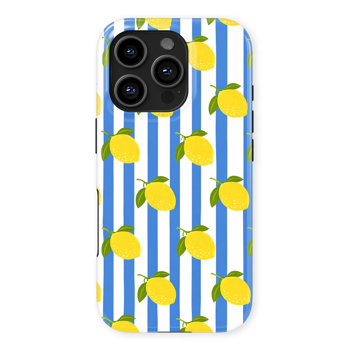 Happy Stripes - Limoncello Blue - Blue/Yellow/Multicolor case for iPhone 16 Pro Max - Image 1