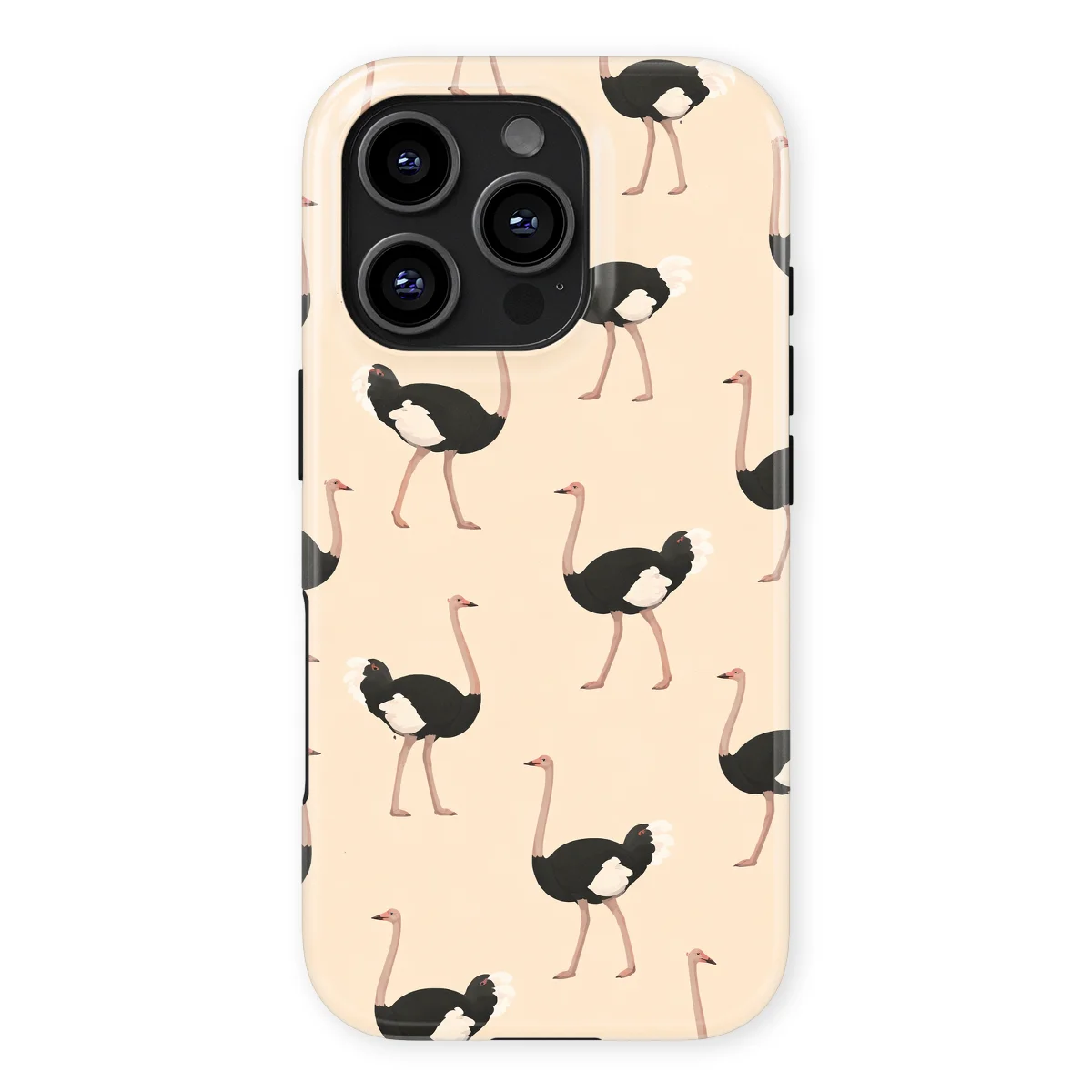 Safari - Struisvogel - White/Black case for iPhone 16 Pro Max - Image 1