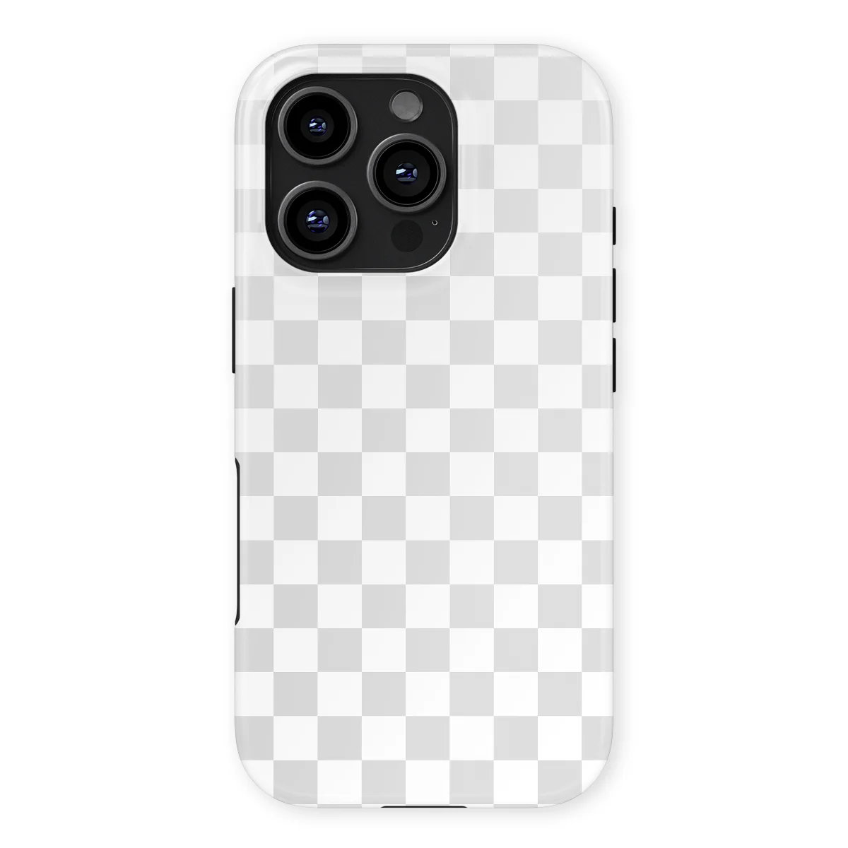 Tiny Squares - Ivory Squares - White/Grey case for iPhone 16 Pro Max - Image 1