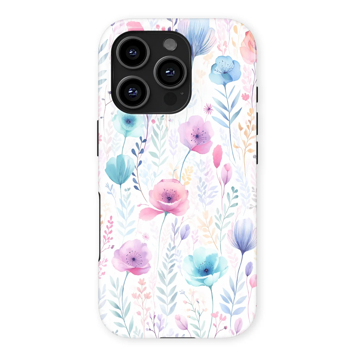 Watercolor Flowers - Blooming Dream - Blue/Purple/Multicolor case for iPhone 16 Pro Max - Image 1