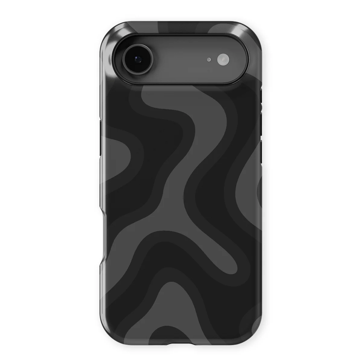 Curvy Lines - Onyx Flow - Black/Grey case for iPhone 17 Air - Image 1