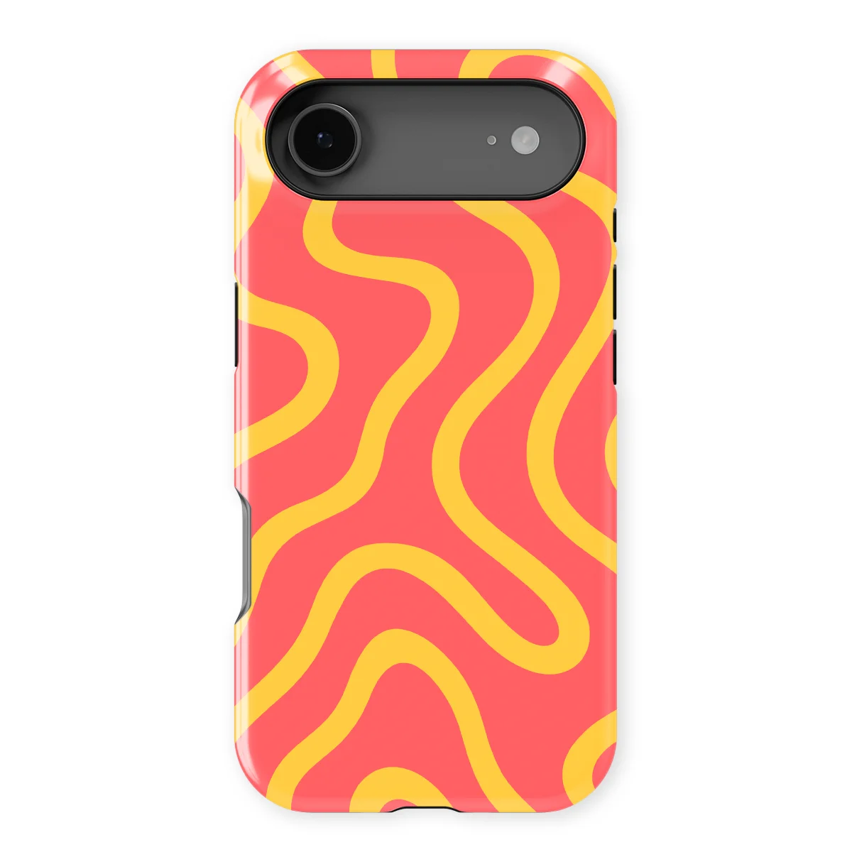 Curvy Lines - Sunburst Drift - Pink_Yellow case for iPhone 17 Air - Image 1