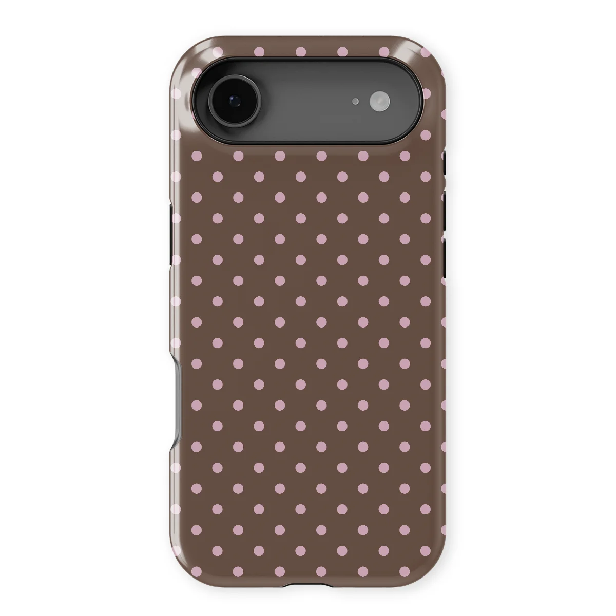 Polka Dots - Choco Blush - Brown/Pink case for iPhone 17 Air - Image 1
