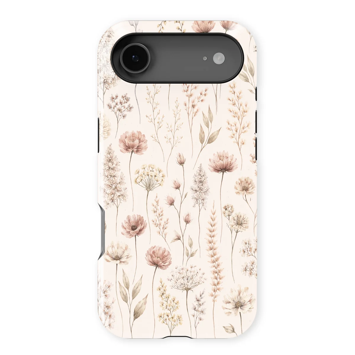 Watercolor Flowers - Beige Bloom - Beige/Brown case for iPhone 17 Air - Image 1