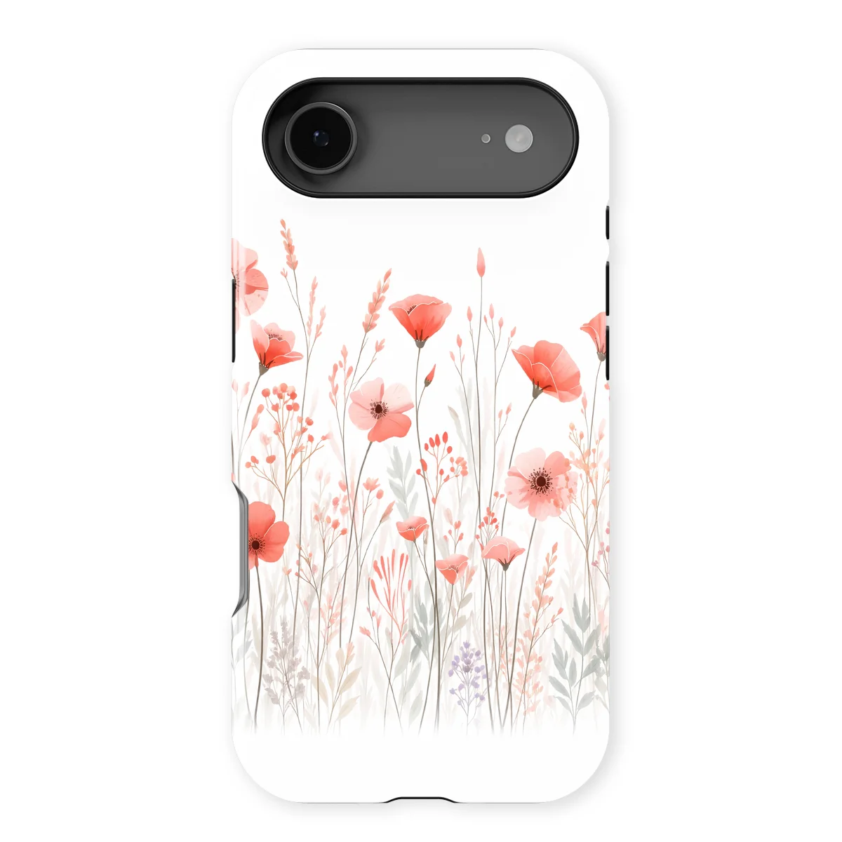 Watercolor Flowers - Blush Border - /Red/Multicolor case for iPhone 17 Air - Image 1