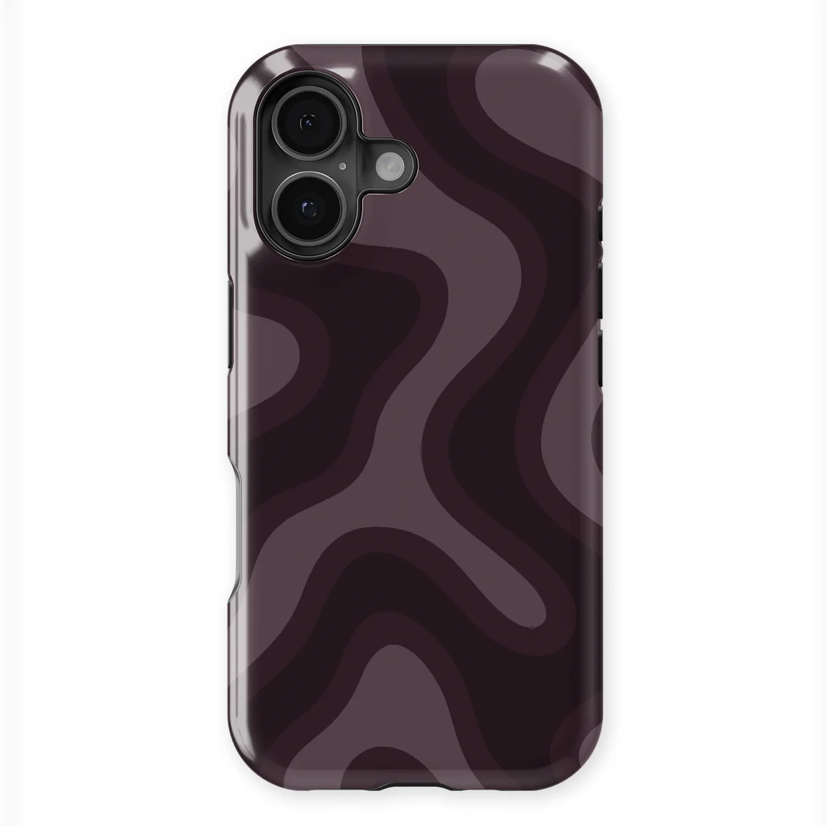 Curvy Lines - Aubergine Fade - Purple/Pink case for iPhone 17 - Image 1