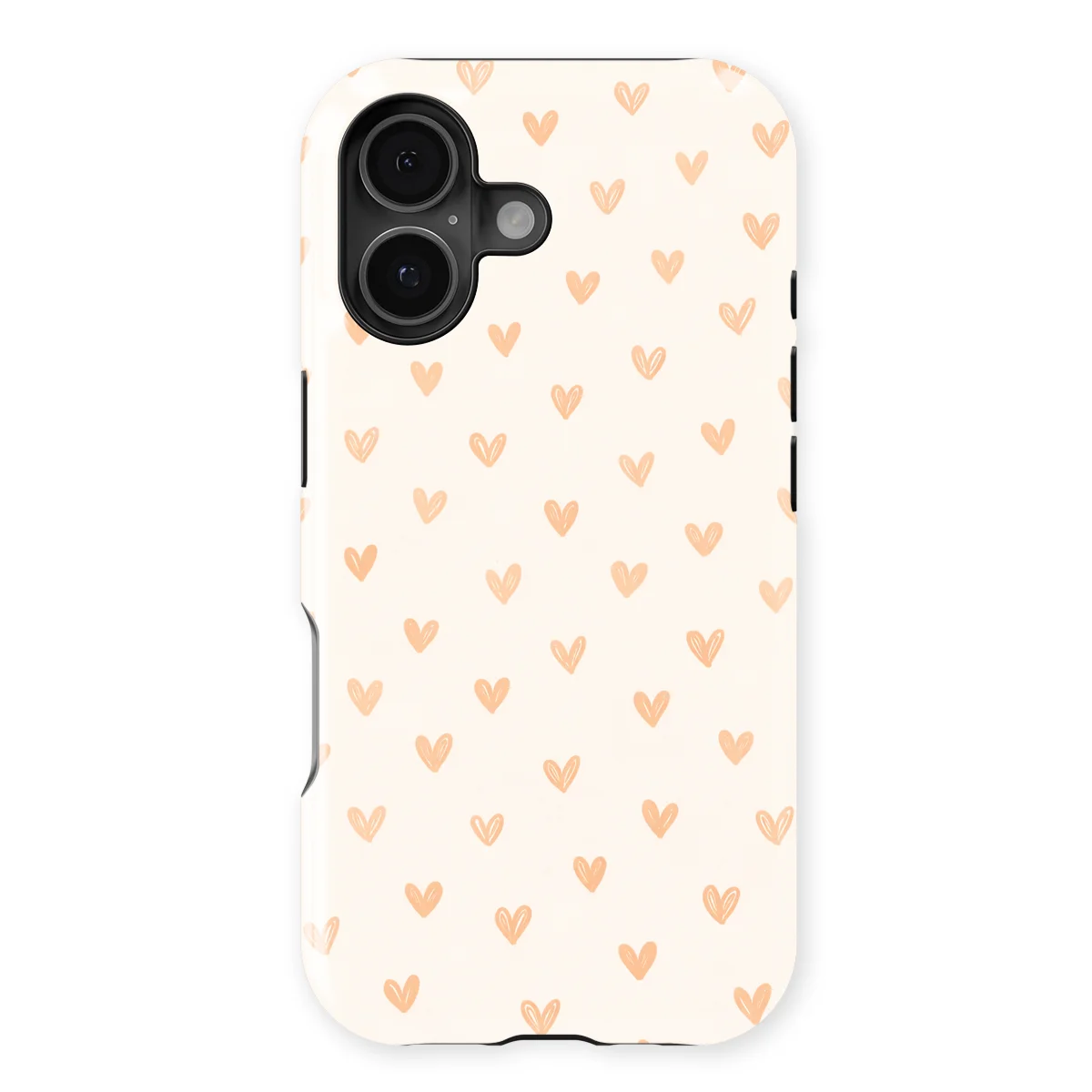 Little Love - Blush Hearts - White/Orange case for iPhone 17 - Image 1