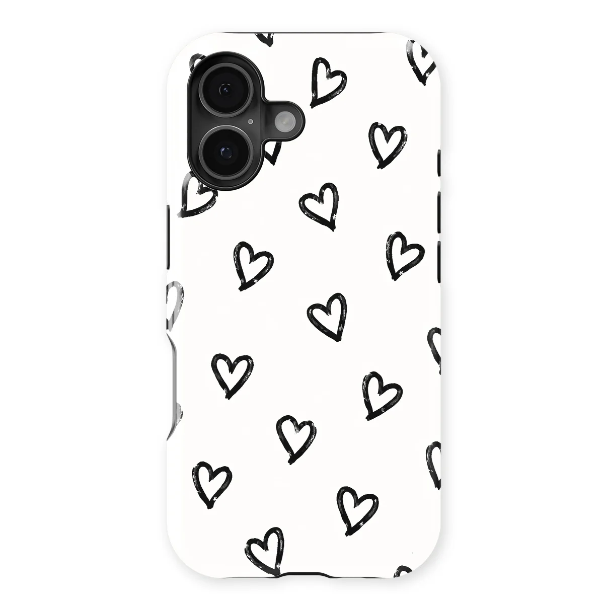 Little Love - Mono Hearts - White/Black/Multicolor case for iPhone 17 - Image 1