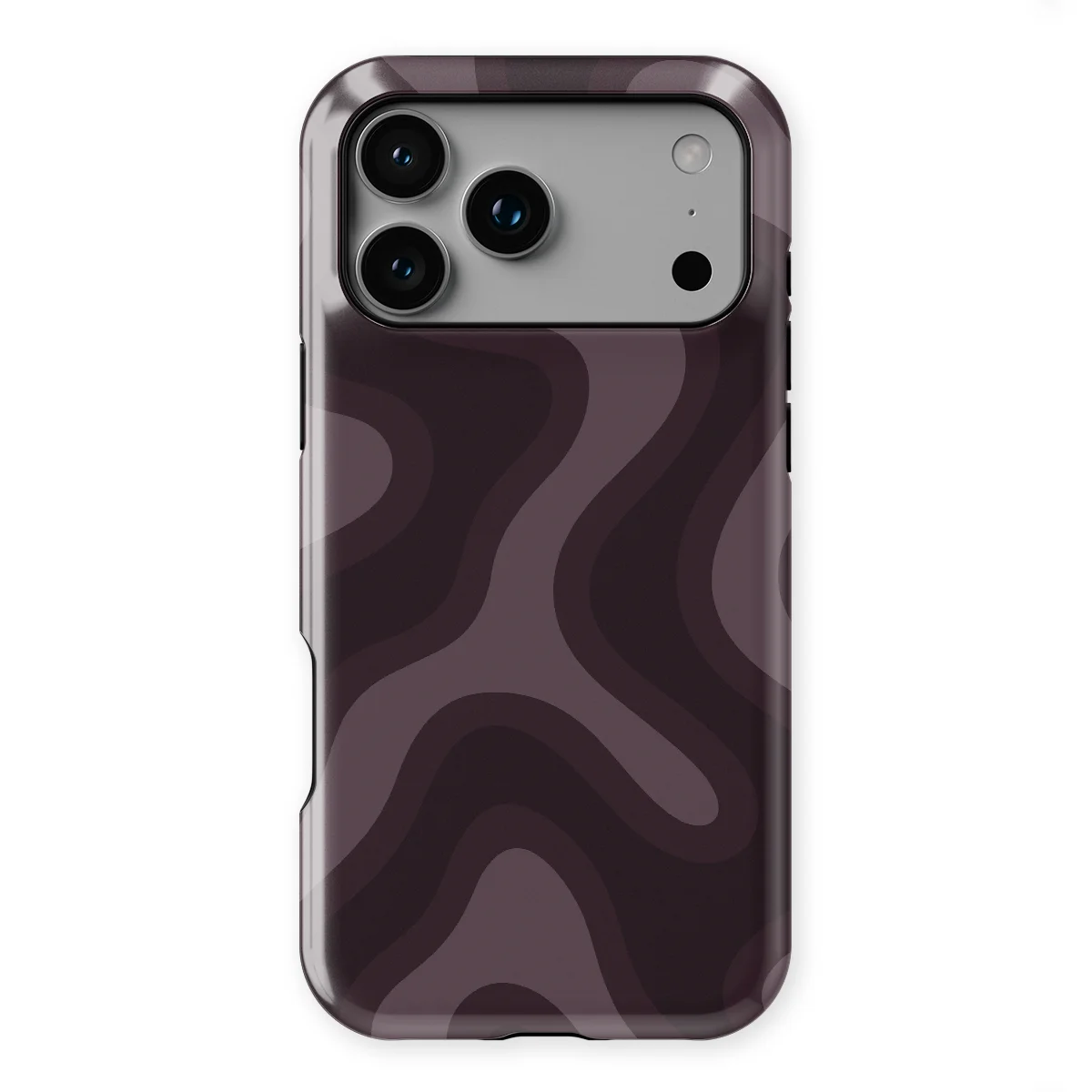 Curvy Lines - Aubergine Fade - Purple/Pink case for iPhone 17 Pro - Image 1
