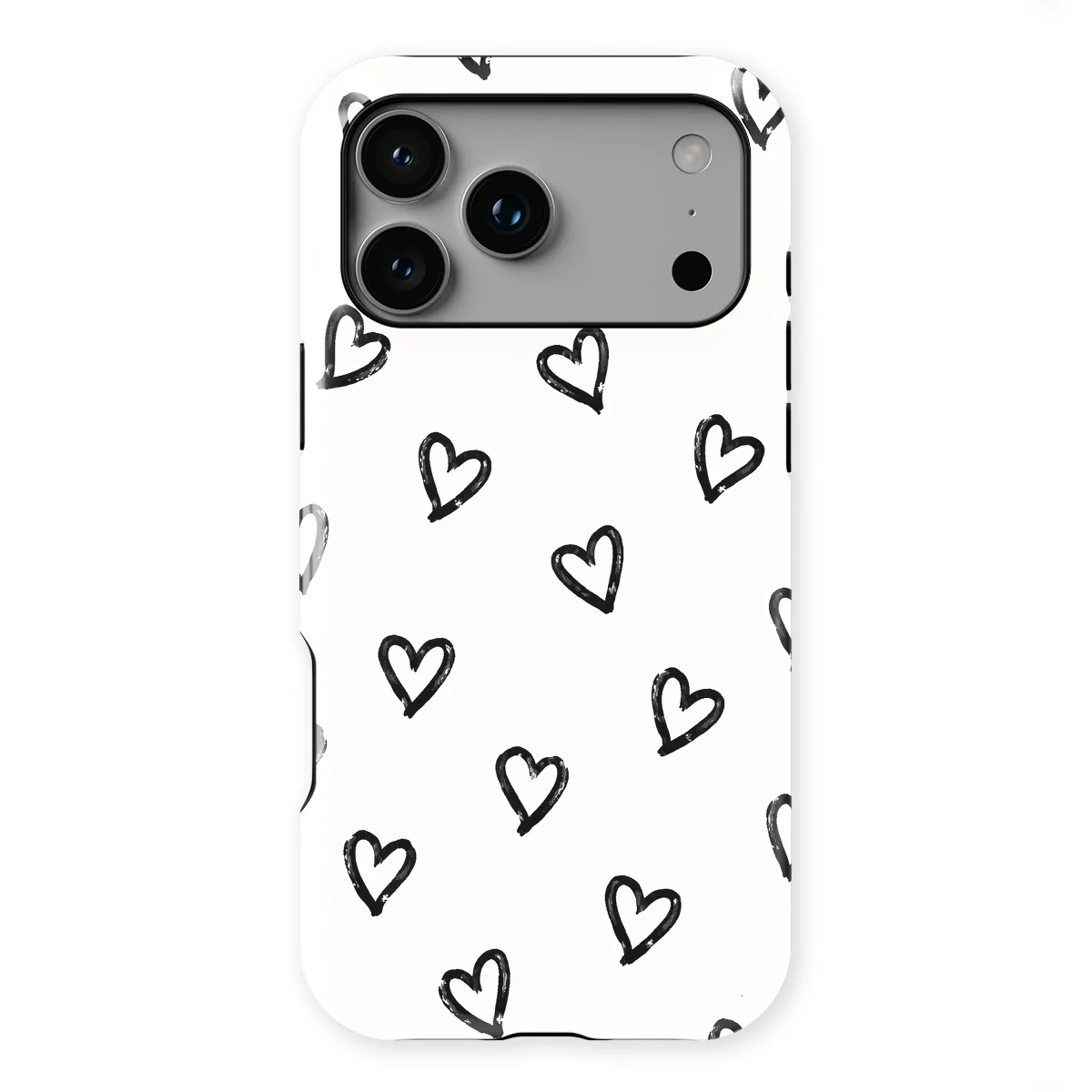 Little Love - Mono Hearts - White/Black/Multicolor case for iPhone 17 Pro - Image 1