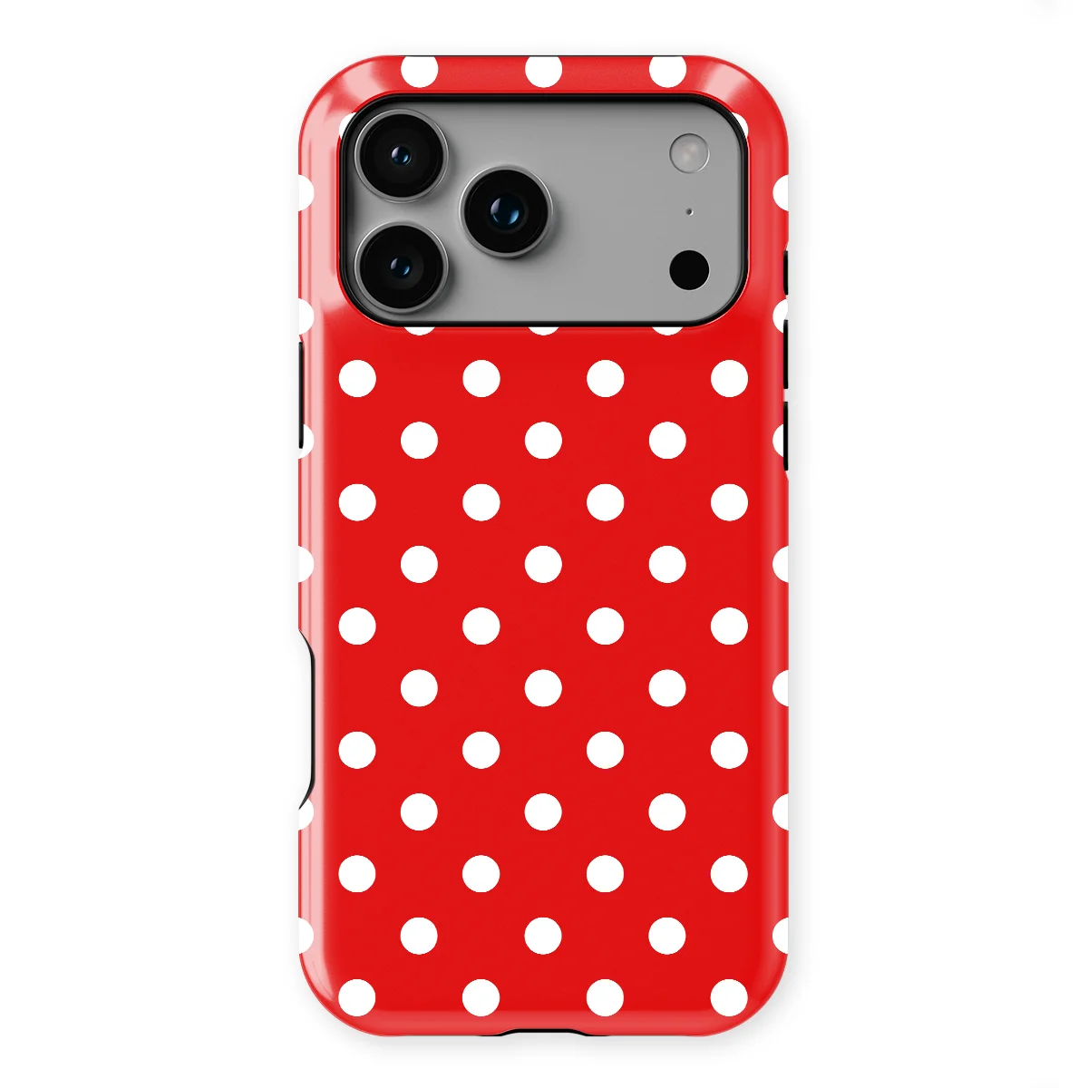 Polka Dots - Classic Red - Red/White case for iPhone 17 Pro - Image 1