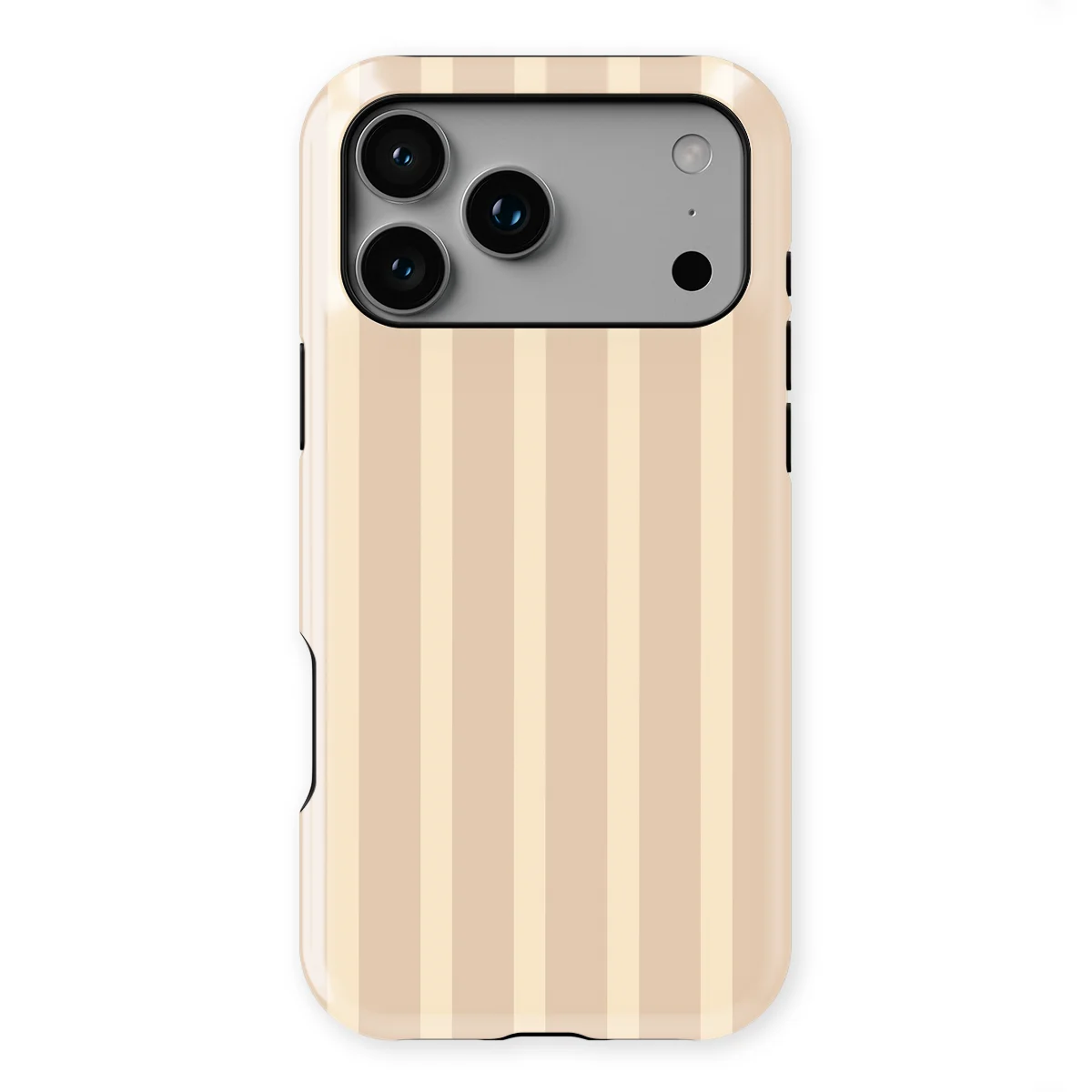 Stripes - Milk Blush - Pink/Beige case for iPhone 17 Pro - Image 1