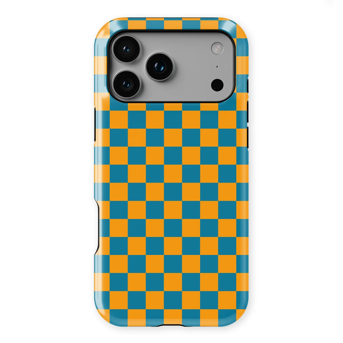 Tiny Squares - Petrol Pop - Orange/Blue/Multicolor case for iPhone 17 Pro - Image 1