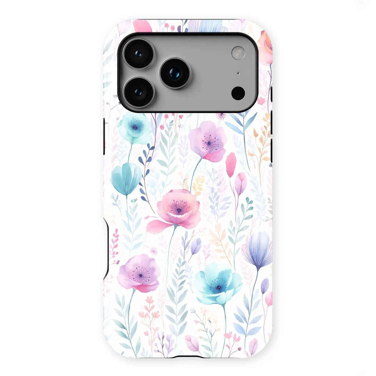 Watercolor Flowers - Blooming Dream - Blue/Purple/Multicolor case for iPhone 17 Pro - Image 1