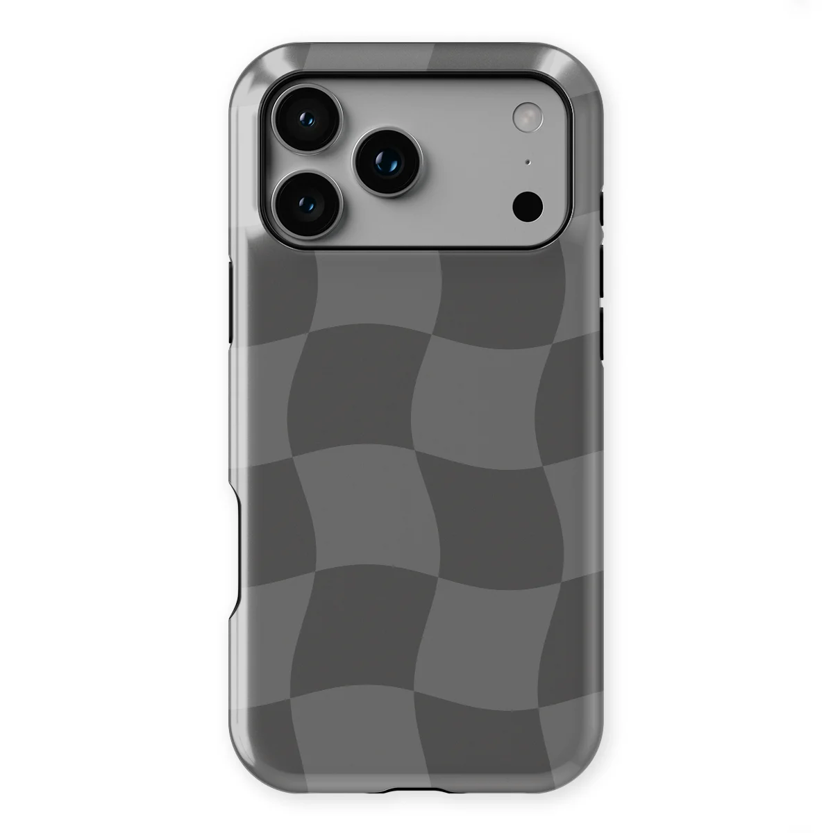 Checkered Warp - Grey Motion - Grey case for iPhone 17 Pro Max - Image 1