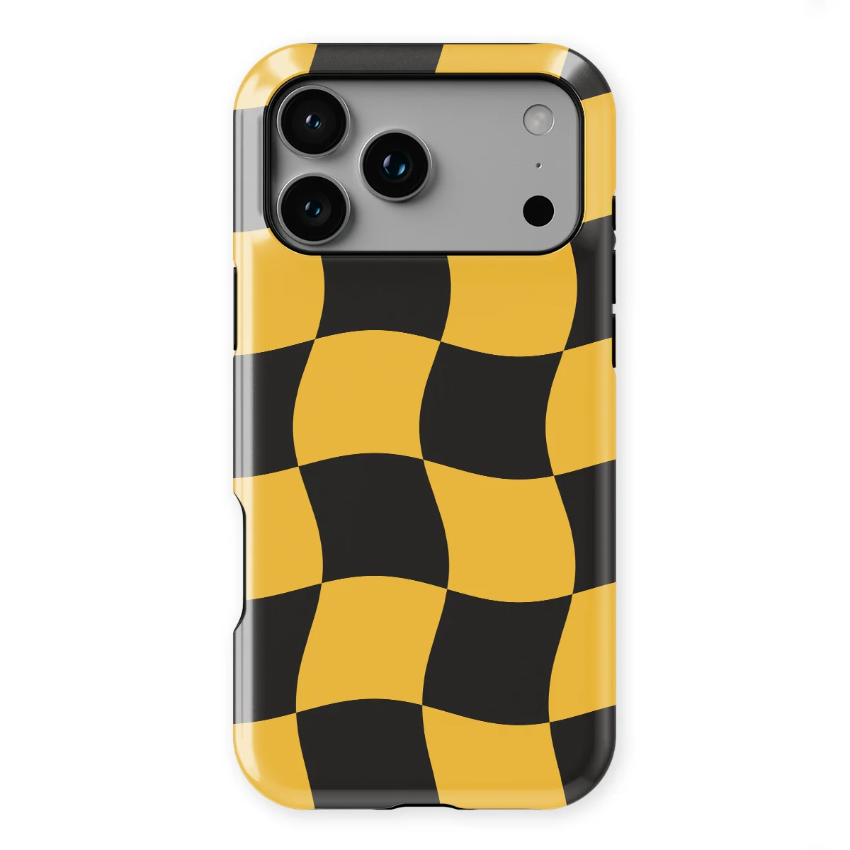 Checkered Warp - Yellow Rush - Yellow/Black/Multicolor for iPhone 17 Pro Max