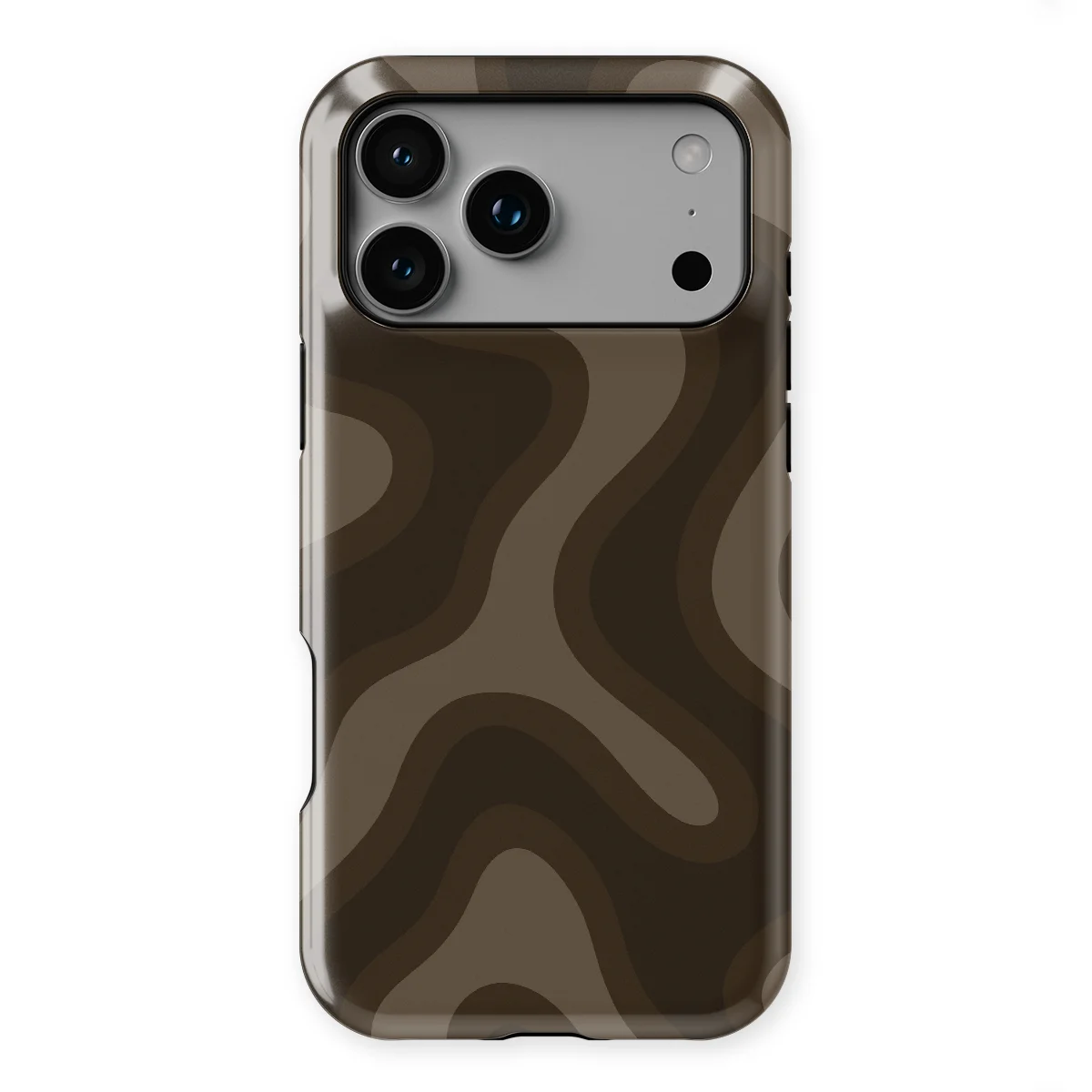 Curvy Lines - Espresso Wave - Brown for iPhone 17 Pro Max
