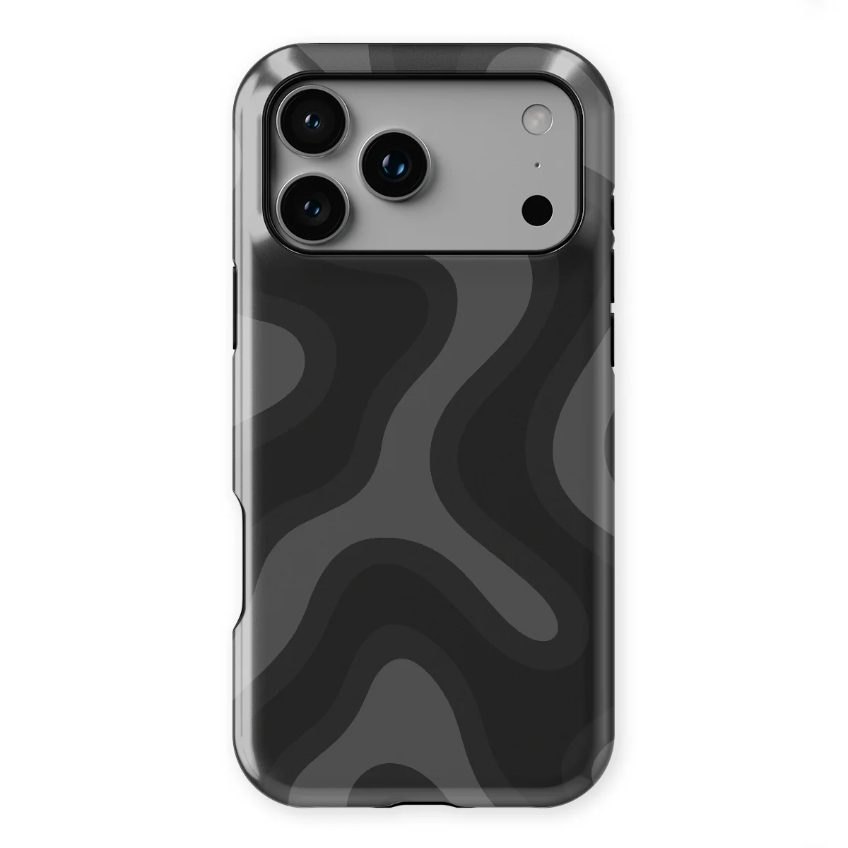 Curvy Lines - Onyx Flow - Black/Grey for iPhone 17 Pro Max
