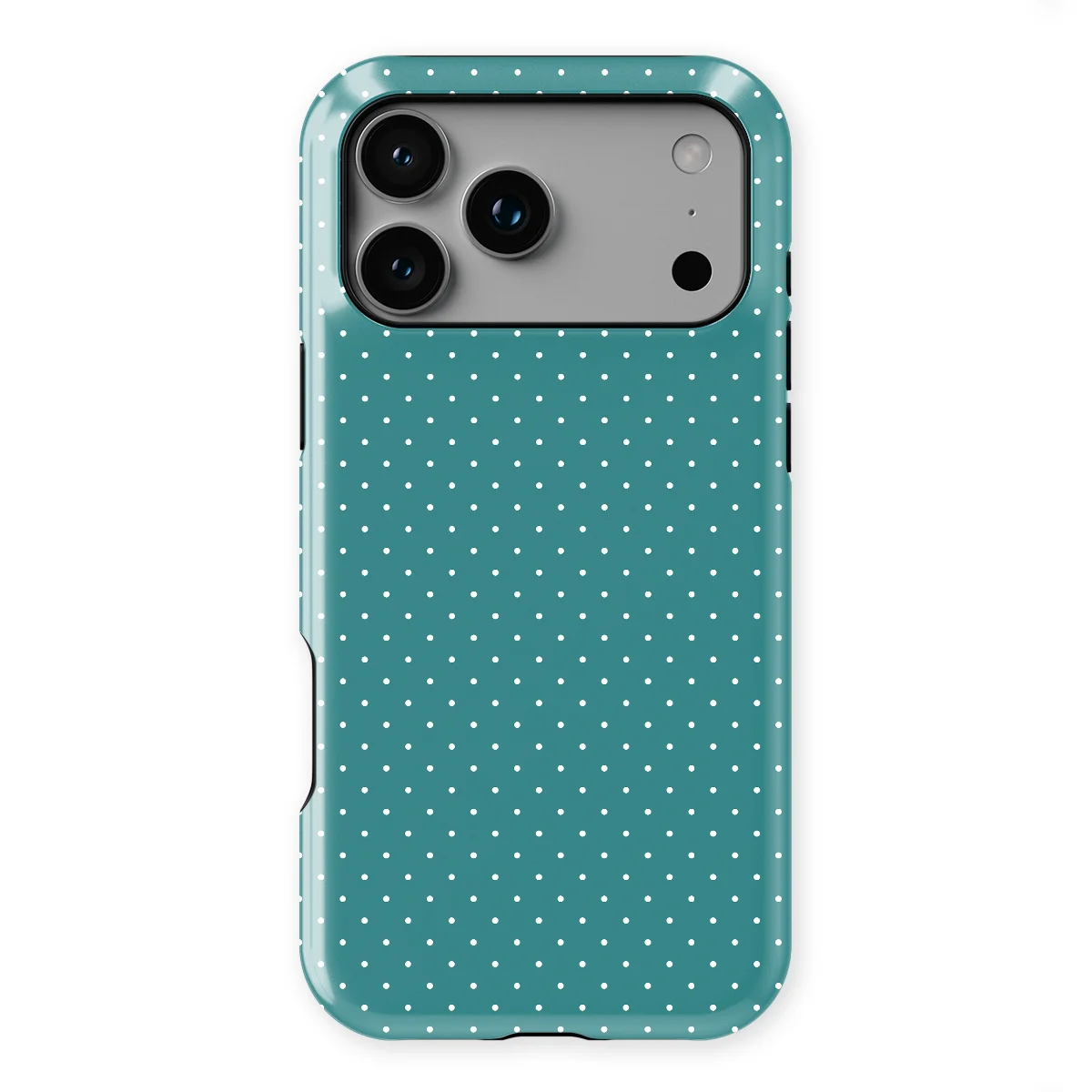 Micro Polka - Deep Teal - Turqoise case for iPhone 17 Pro Max - Image 1