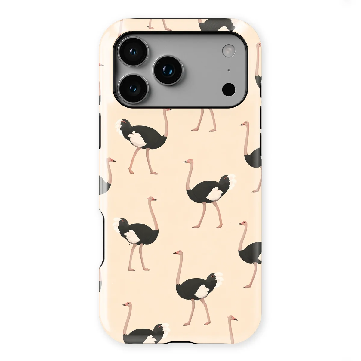 Safari - Struisvogel - White/Black case for iPhone 17 Pro Max - Image 1