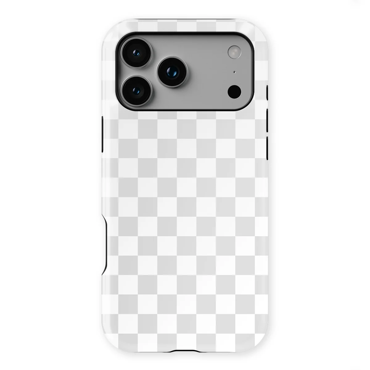 Tiny Squares - Ivory Squares - White/Grey case for iPhone 17 Pro Max - Image 1