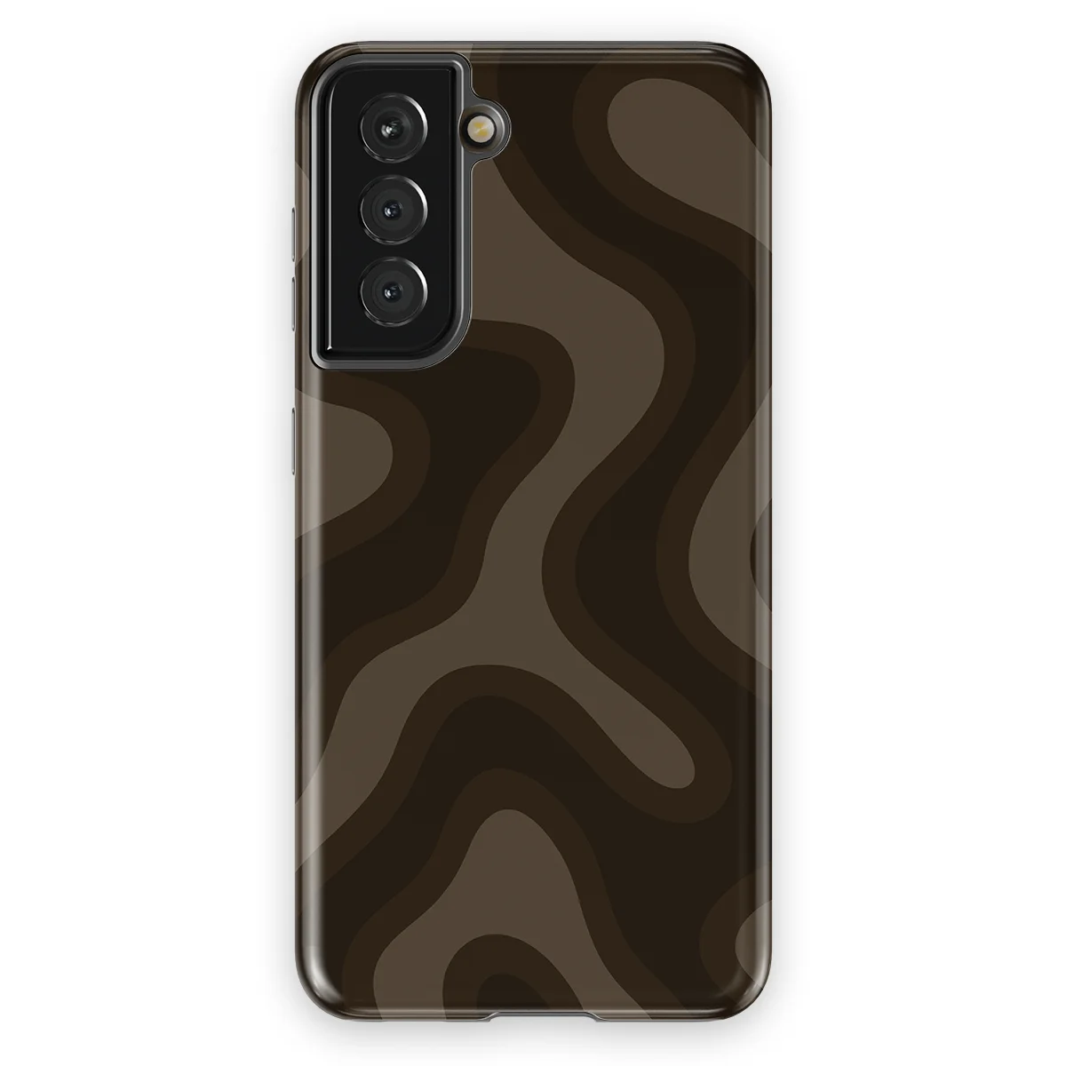 Curvy Lines - Espresso Wave - Brown case for Galaxy S21 FE - Image 1